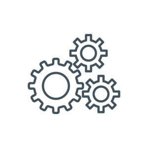 Content management, gears icon suitable for info graphics, websites and print media and  interfaces. Line vector icon.